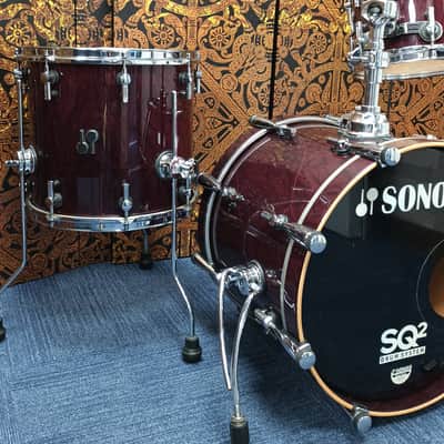 Sonor SQ2 Series Jazz Bop Shell Pack – Maple Shells in ‘Red Wine Dunes’ – Ex Rob Brian image 7
