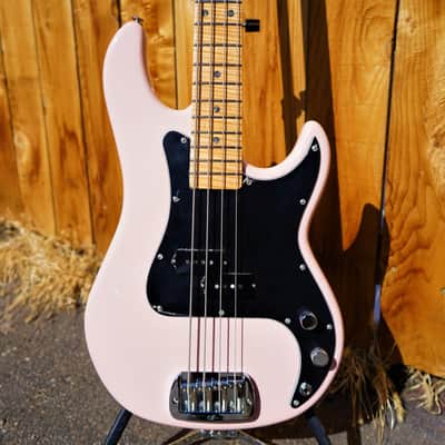 G&L Custom Shop USA LB-100 Nitro Shell Pink 4-String Electric Bass Guitar w/ Black Tolex Case image 4