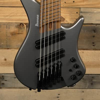 Ibanez EHB1006MS 6-String Multi-Scale Bass Metallic Gray Matte w/ Gigbag image 2