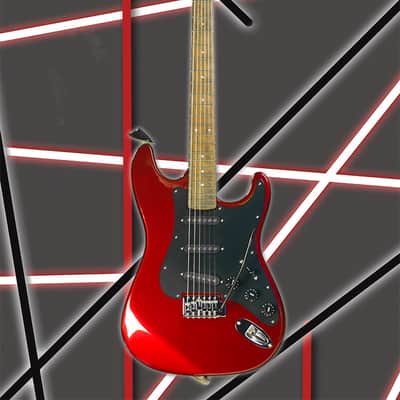 Premier Korean Strat Style Electric 6 String Rare Blackened Rosewood Fretboard image 1