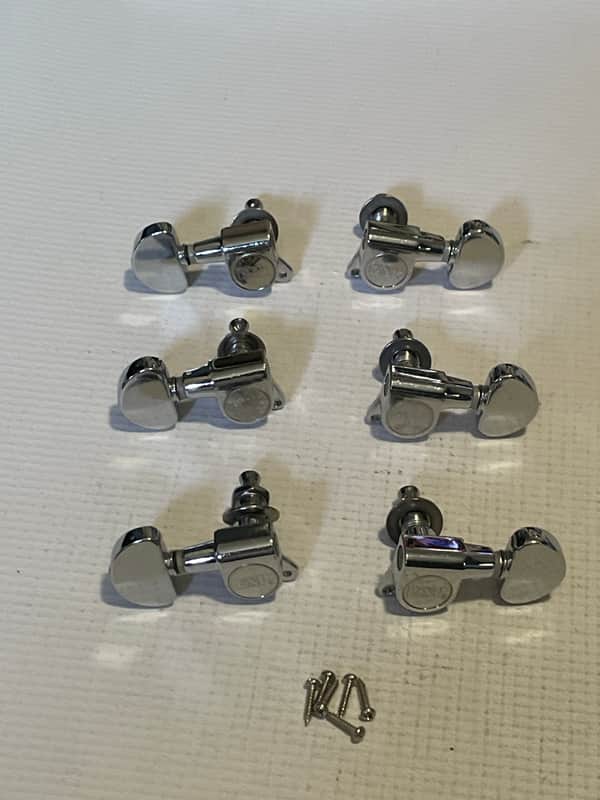 2000's ESP Model Guitars Chrome 3x3 Tuners Tuning Pegs Machine Heads image 1