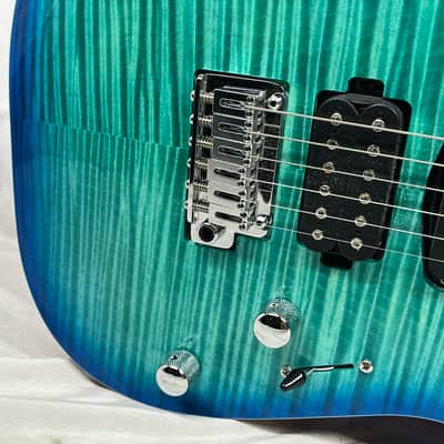 Charvel Dinky DK24 HSH 2PT Doublecut Electric Guitar with Case - Caribbean Burst image 5