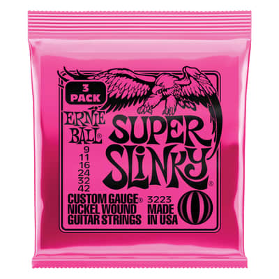 Ernie Ball 3 Pack Super Slinky Nickel Wound Electric Guitar Strings - 9-42 Gauge image 3