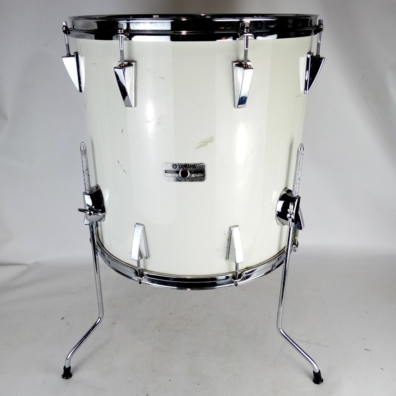 Yamaha 16x16"Floor Tom Drum Virgin White 5000 Stage Custom Series 1980 Prototype — main photograph
