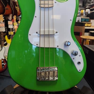 Squier Sonic Bronco MN WPG FSR Short Bass Guitar - Lime Green image 1