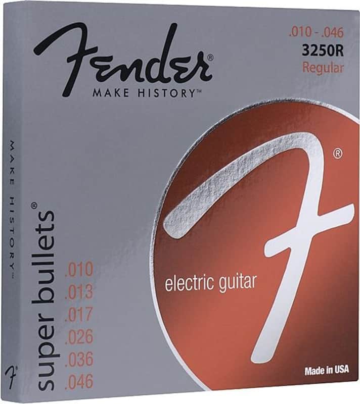 Fender Super Bullet Strings, Nickel Plated Steel, Bullet End, 3250R Gauges .010-.046, (6) 2016 image 2