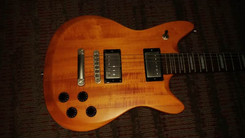 2005 MIK Squier Master Series M-80 Set Neck Electric Guitar M80 Satin Amber image 1