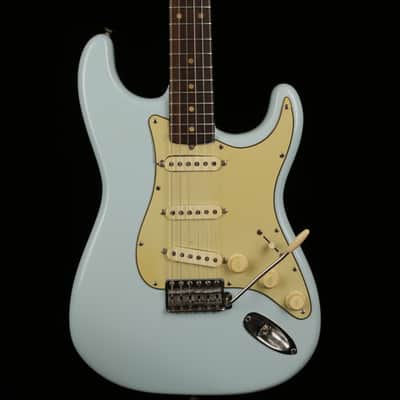 Fender Stratocaster 1961 Slab Board Sonic Blue all original except refinish w/OHSC image 12