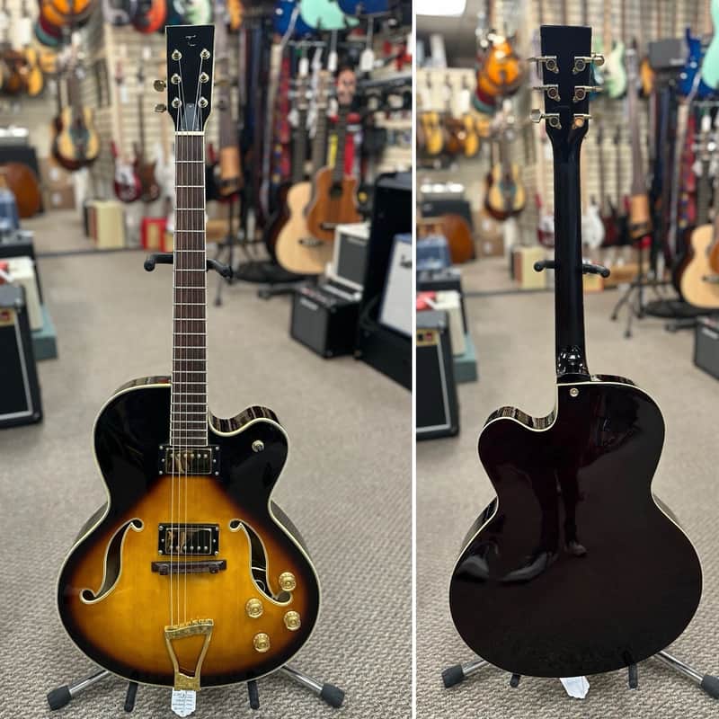 Tanglewood (No Label) Hollow-Body Archtop Electric Guitar Sunburst image 1