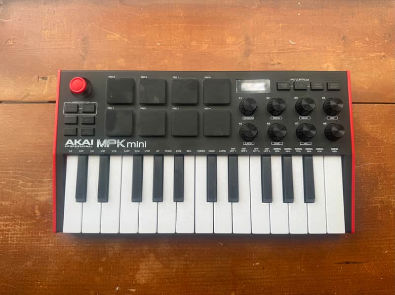 Akai MPK Mini MKIII 25-Key MIDI Controller 2020 - Present - Red with Black Keys image 1