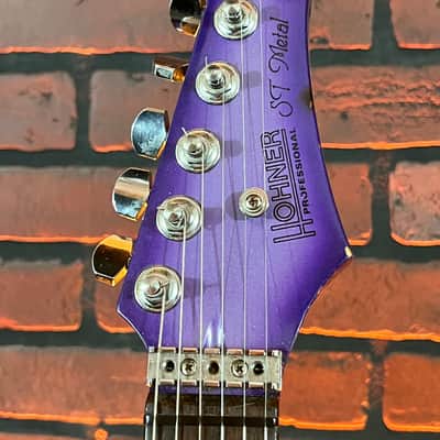 Rare 1987 Hohner Professional ST Metal 1H Violet Burst Electric Guitar - Korea image 4
