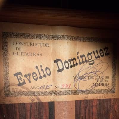 Evelio Dominguez Classical Guitar #978 1985 image 10
