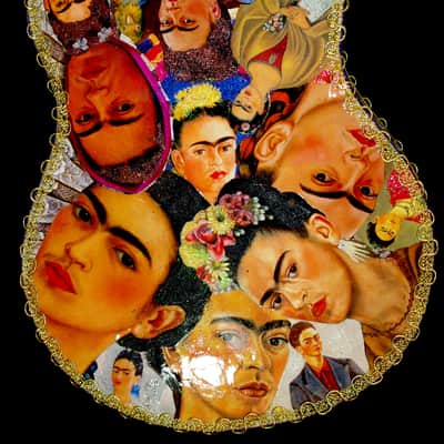 Art Guitar "FRIDA KAHLO" by the Artiste El Daga  Collage NFT Opportunity. Non Fungible Token Bitcoin image 20