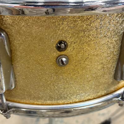 Slingerland 5.5x14" Artist Solid Maple Snare Drum 1960s - Gold Sparkle image 8