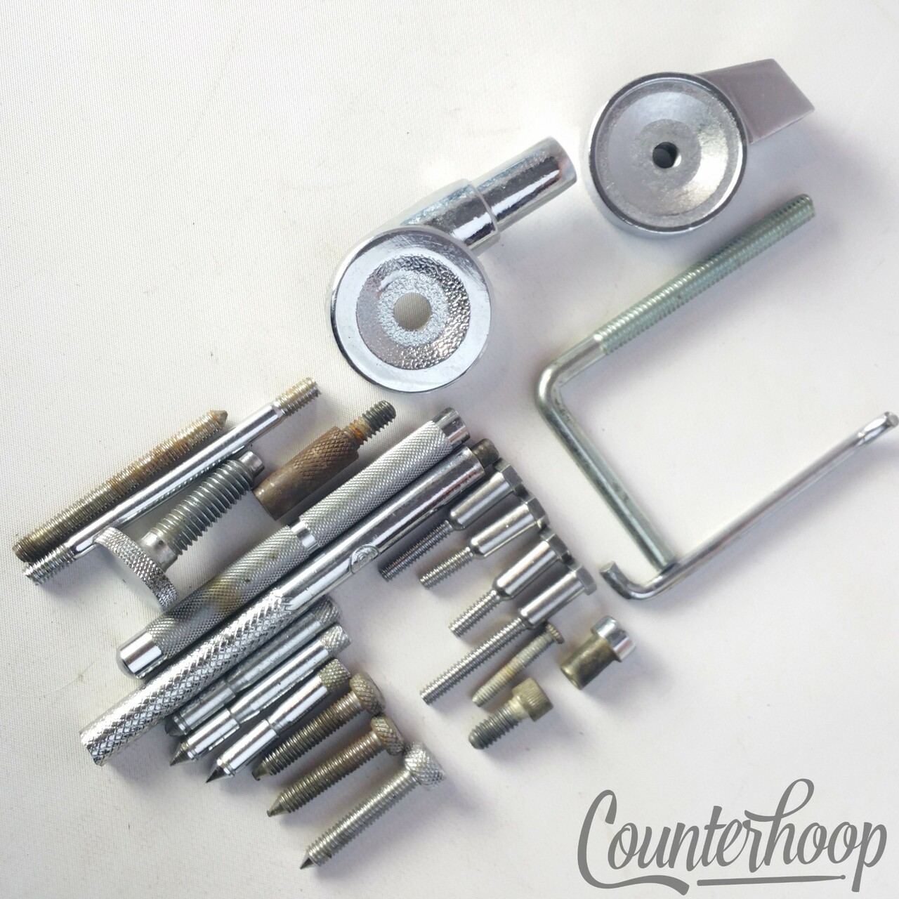 Pearl Cymbal Stand Crash/Ride/Hi-Hat/Bass Pedal Parts Lot Rods Tensioners Tilter — main photograph