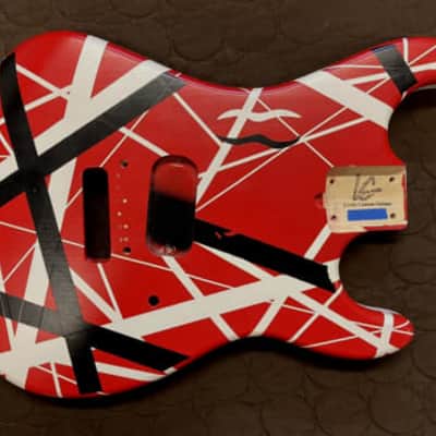 LOCKE CUSTOMS - KRAMER "ORLANDO HARD ROCK CAFE STRIPES"  FLOYD ROSE BODY FRANKENSTRAT EVH 5150 image 1