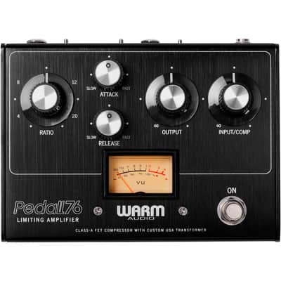 Warm Audio Pedal76 All-Analog Transformer-Balanced FET Compressor Effects Pedal Brushed Carbon image 1