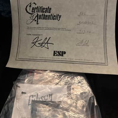 ESP ESP Original Series Kirk Hammett KH-2 Vintage Distressed Black w/case 1995-2019 - DISTRESSED image 2