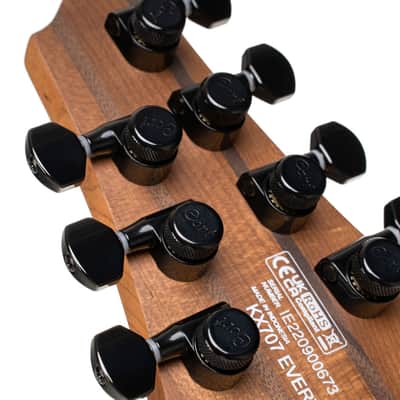 Cort KX707 KX Series 707 EverTune 7-String Electric Guitar. Open Pore Black image 7