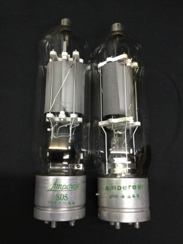 GREAT PAIR AMPEREX 805 VT 143 Amplifier Vintage VACUUM TUBES Tested ! V.8969 image 1