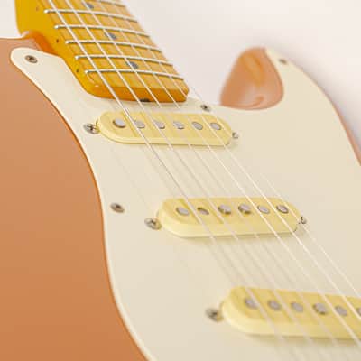 1994 Fender 40th Anniversary ST-57 Stratocaster Champagne Metallic Body w/ 2004 Maple CIJ Neck image 6