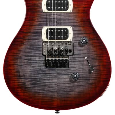 PRS SE Custom 24 Floyd Electric Guitar - Charcoal Cherry Burst image 3