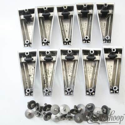 *Tama 10x Granstar/Crestar "Shark Tooth" Bass Drum Lugs Chrome Japan Vintage 90s image 5