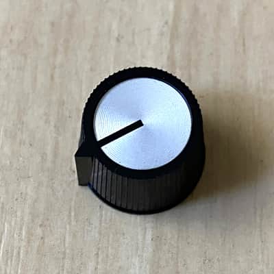 Ampeg Black Silver replacement Control Knob D-Shaft for Vintage 70's SVT, V4, V4B and other image 1