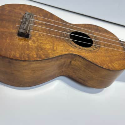 Vintage M Nunes Rare Koa Ukulele Southern California Music Company image 3