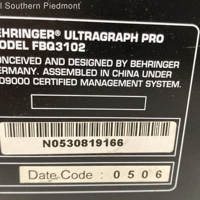 Behringer Ultragraph Pro FBQ3102 31-Band Stereo Graphic EQ 2000s - Black image 10