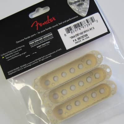 Fender USA Road Worn Aged White Stratocaster Pickup Covers 0997207000 image 2