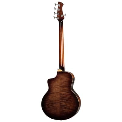 Ortega KTSM2-5 Signature Series Ken Taylor Solid Spruce Top Nato Neck Cutaway 5-String Acoustic-Electric Bass Guitar w/Gig Bag image 3