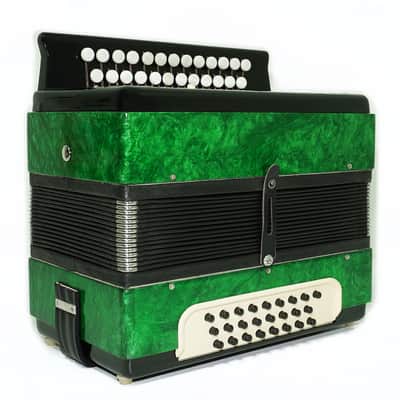 Tulskaya Garmon Melodiya Button Accordion made in Tula Russia, Vintage Folk Musical Instrument, Soviet Garmoshka, 2638 image 5