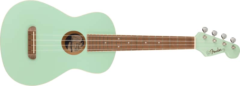 Fender Avalon Tenor Ukulele Walnut FB Surf Green