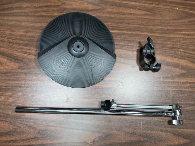 Roland CY-8 Dual Trigger V-Drum Cymbal Pad w/Boom Cymbal Arm & Clamp - YY66527 image 1