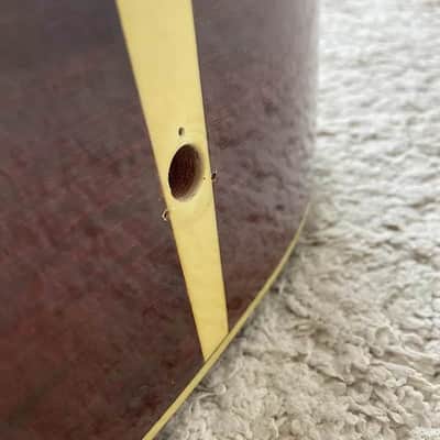 Aria 4 String Acoustic Electric Bass, Spruce Wood Top Body, Mahogany Neck image 5