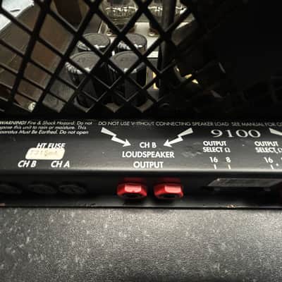 Marshall 9100 Dual Monobloc + Gator 5u Flightcase and full spare Watford valve kit - 90's - Gold image 12