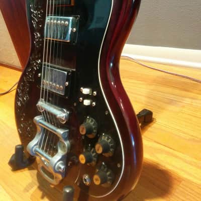 Vintage LOTUS Electric Guitar Circa 1976 Made In Japan SG Lawsuit MIJ Carving image 2