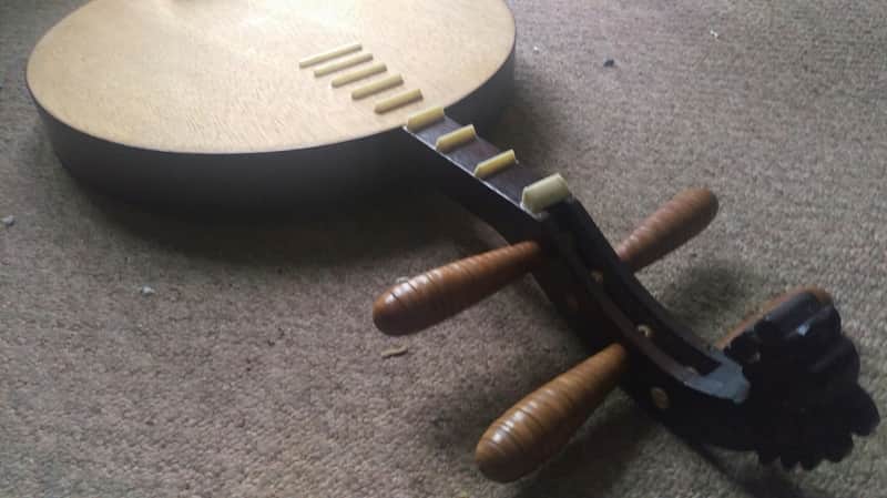 Antique Chinese Yueqin Moon Guitar Ruan Collectable Handcrafted image 1