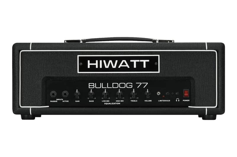 Hiwatt Bulldog 77 Head 100W Bass Amplifier Head, Black image 1