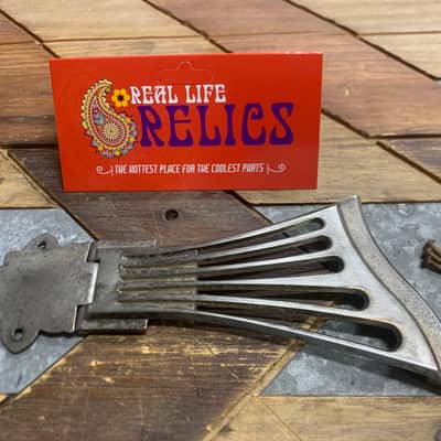 Real Life Relics Nickel Archtop Tailpiece Fan   [A4]