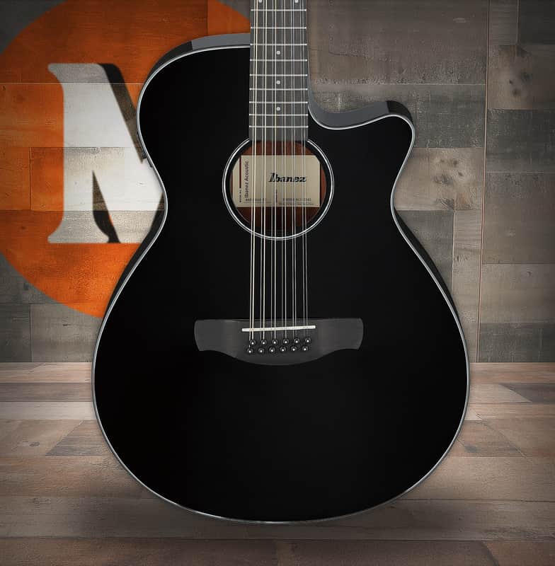 Ibanez AEG5012BK Acoustic Electric 12-String Guitar - Black (AEG5012BK) image 1