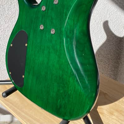 Modulus Graphite Quantum Q5 5-String Bass Guitar, 1997, Emerald Green image 4