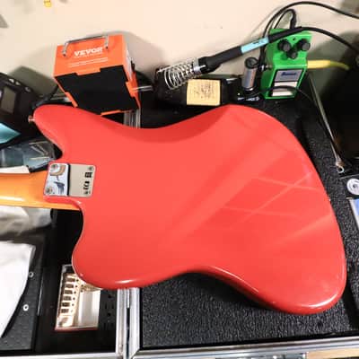 2014 Classic 60s Jaguar Fiesta Red Rosewood Electric Guitar image 24