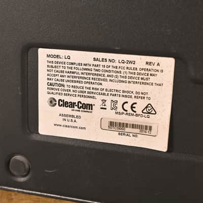 Clear-Com LQ-2W2 Compact 2-Port Partyline IP Interface (NO POWER SUPPLY) CG01RC9 image 9