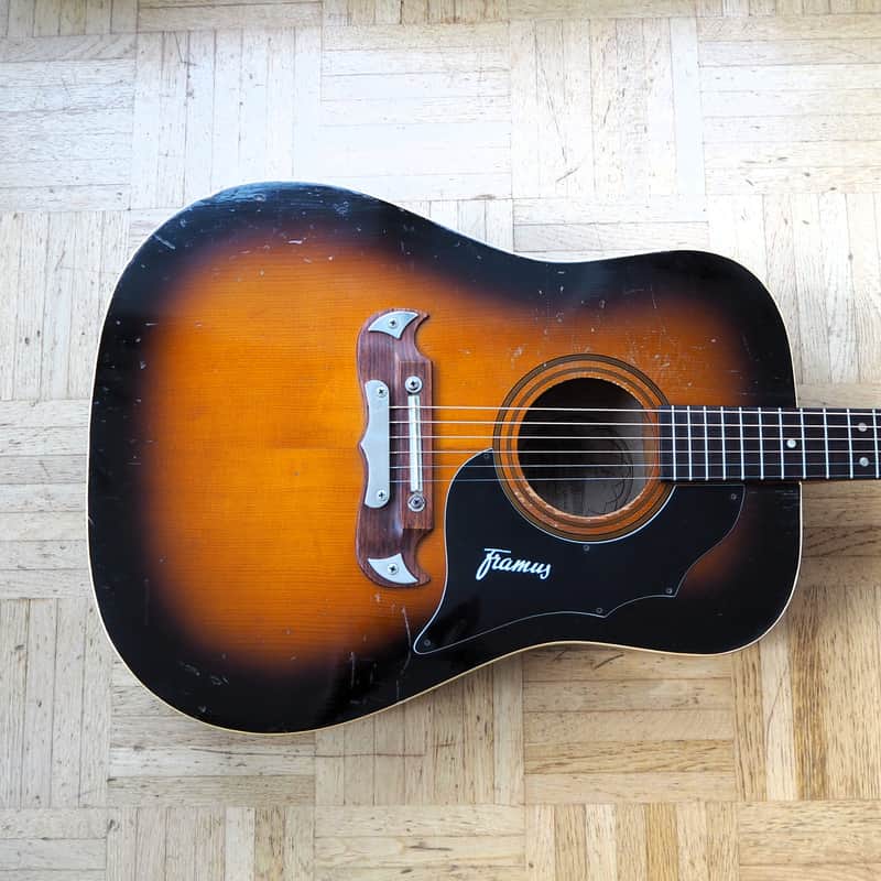 Framus 5/196 Texan "Dreadnought" style acoustic guitar - 1969 - tobacco burst image 1