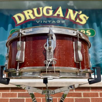 1957 WFL Ludwig 5.5x14 Model 491 Supreme Concert / Pioneer Snare Drum Mahogany image 3