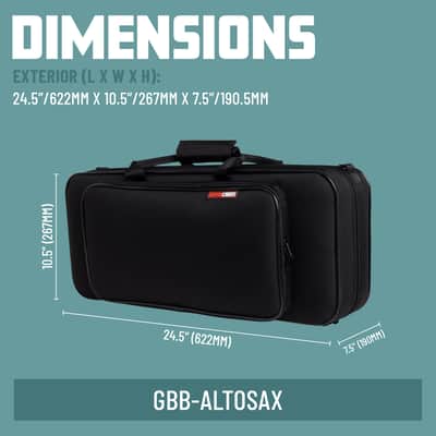 Gator Cases Largo Series Lightweight Beginner Case for Eb Alto Saxophone; (GBB-ALTOSAX) image 10