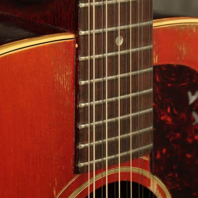 1966 Gibson B-45-12 string Dreadnought flattop acoustic Cherry Sunburst image 12