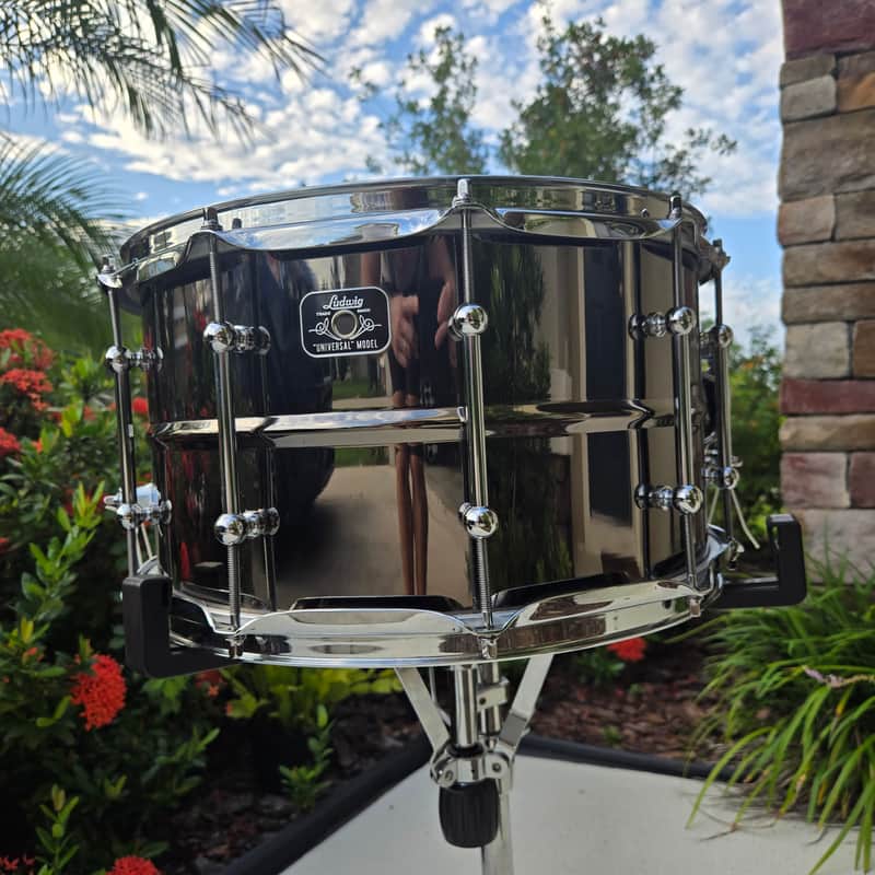 Ludwig Universal Brass 8x14" Snare Drum - Black Nickel over Brass image 1